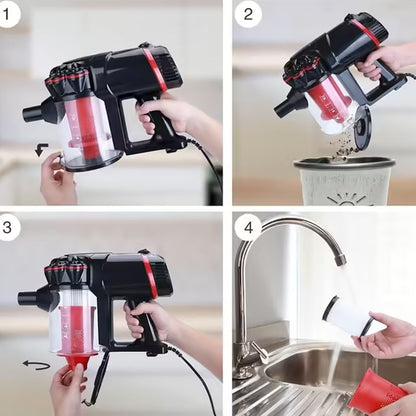 Вертикальний пилосос + 3 насадки, 5200 Вт, від мережі, GB-9904, Червоний / Ручний пилосос без мішка / Пилосос для дому