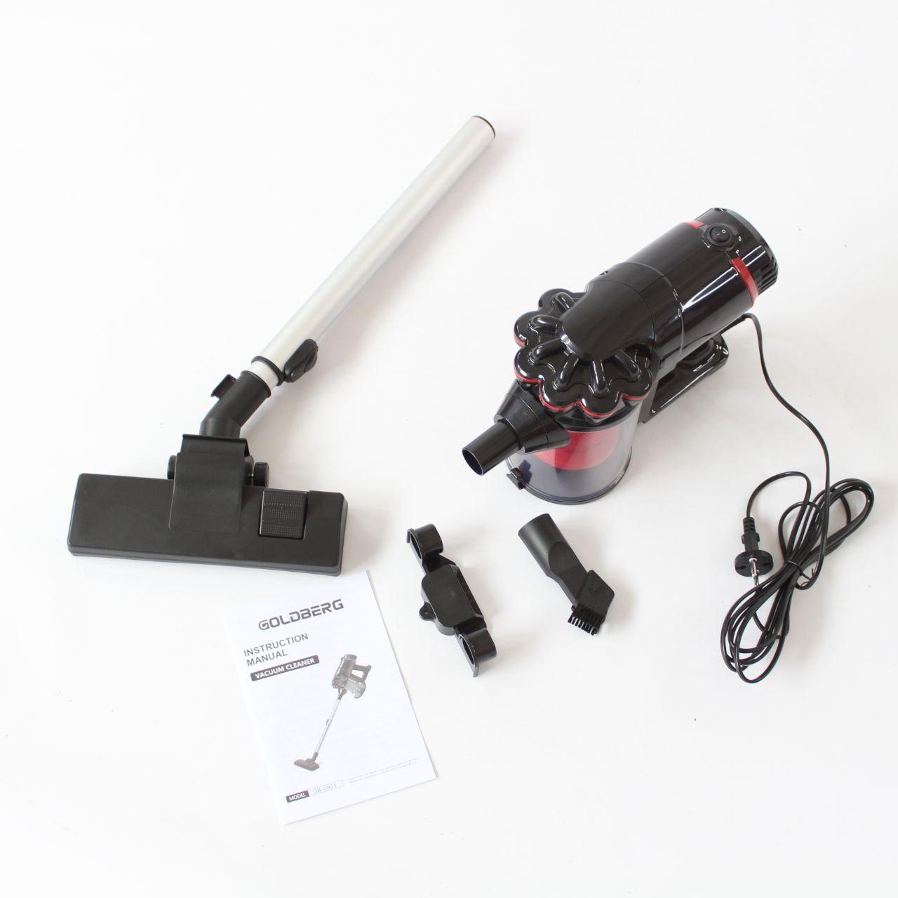 Вертикальний пилосос + 3 насадки, 5200 Вт, від мережі, GB-9904, Червоний / Ручний пилосос без мішка / Пилосос для дому