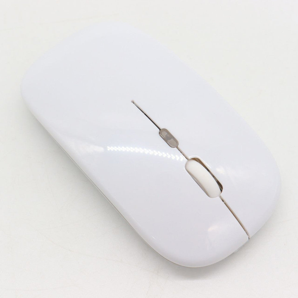 Бездротова миша з RGB підсвічуванням, Bluetooth, 1600DPI, Білий / Акумуляторна безшумна миша для ПК