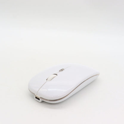 Бездротова миша з RGB підсвічуванням, Bluetooth, 1600DPI, Білий / Акумуляторна безшумна миша для ПК