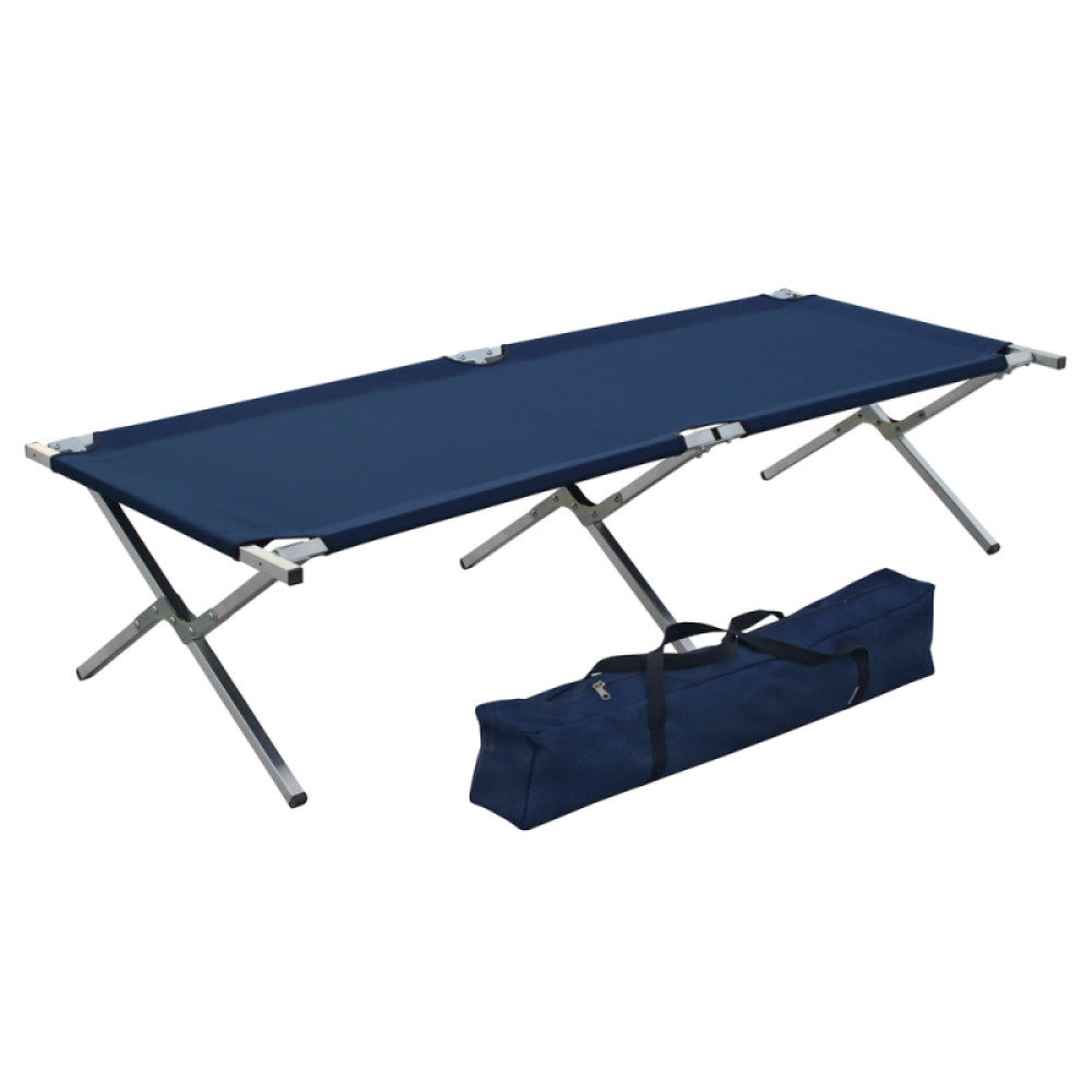 Ліжко розкладне для кемпінгу до 120 кг, 189х70х45см, Темно-синій / Розкладачка ліжко туристичне