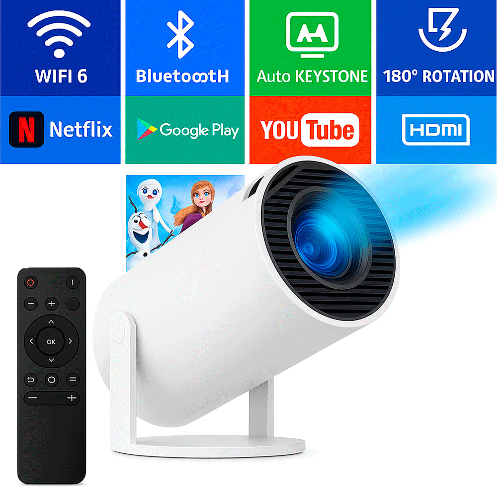Смарт проектор 4К, з WiFi та Bluetooth (Android 11) + Пульт, HY 300 / Міні проектор для дому