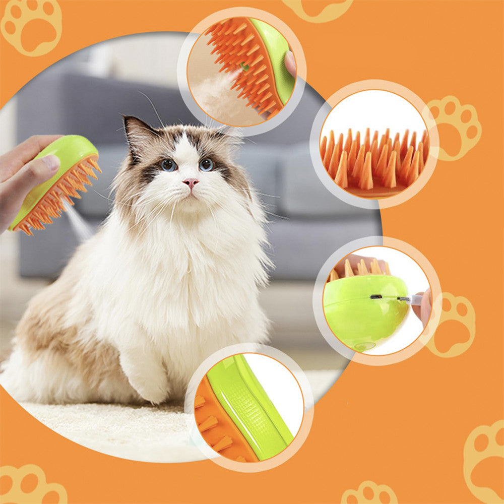 Гребінець для вичісування шерсті тварин з парою AD-2220, Зелена / Щітка від шерсті / Щітка для котів