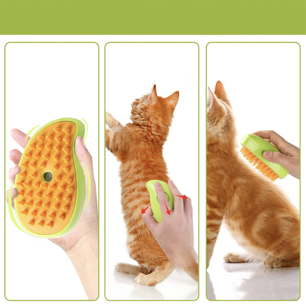 Гребінець для вичісування шерсті тварин з парою AD-2220, Зелена / Щітка від шерсті / Щітка для котів