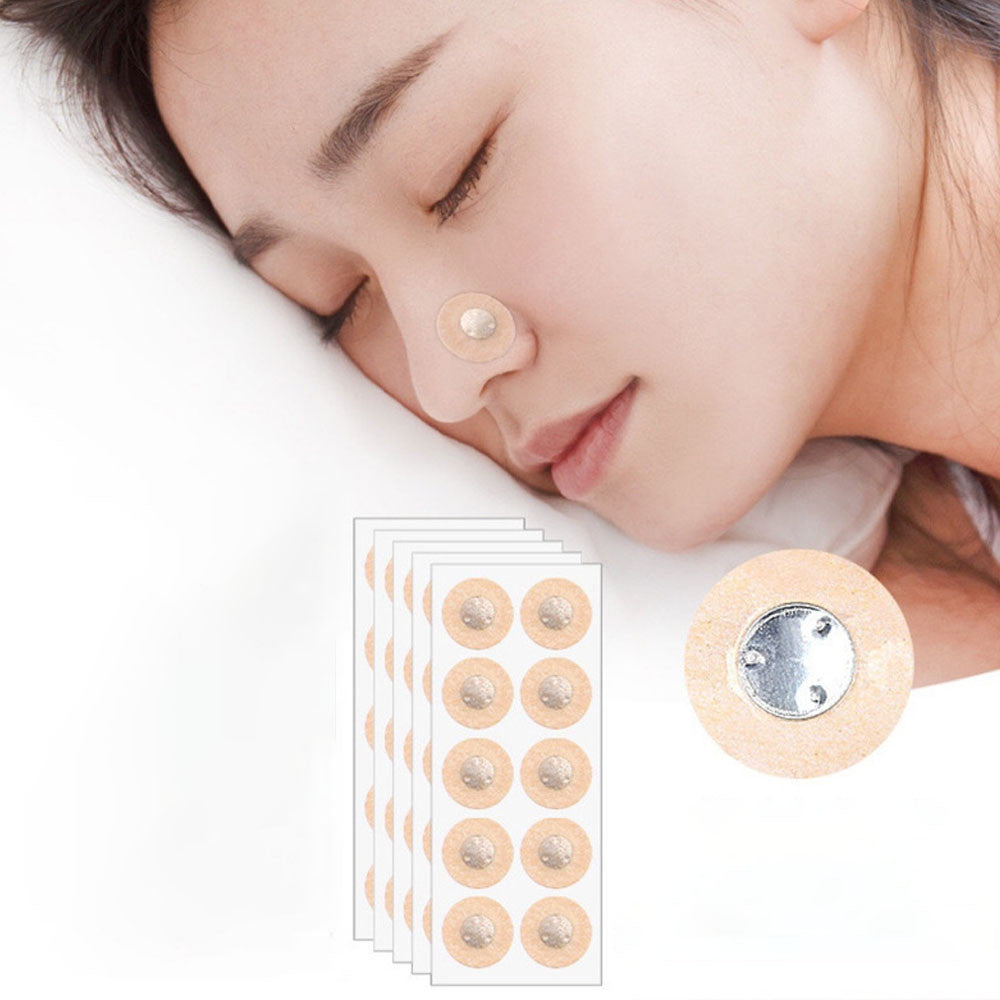 Магнітний розширювач для носа, 30 штук, Білий / Магнітні смужки для покращення дихання / Антихроп для носа