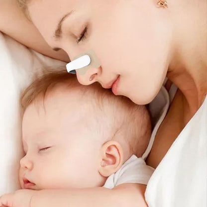 Магнітний розширювач для носа, 30 штук, Білий / Магнітні смужки для покращення дихання / Антихроп для носа