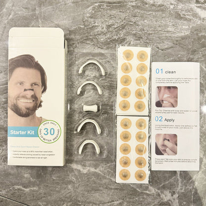 Магнітний розширювач для носа, 30 штук, Білий / Магнітні смужки для покращення дихання / Антихроп для носа