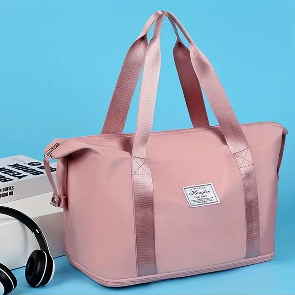 Жіноча дорожня сумка-трансформер 55х42х21см, XL-1029, Рожева / Складна сумка для подорожей