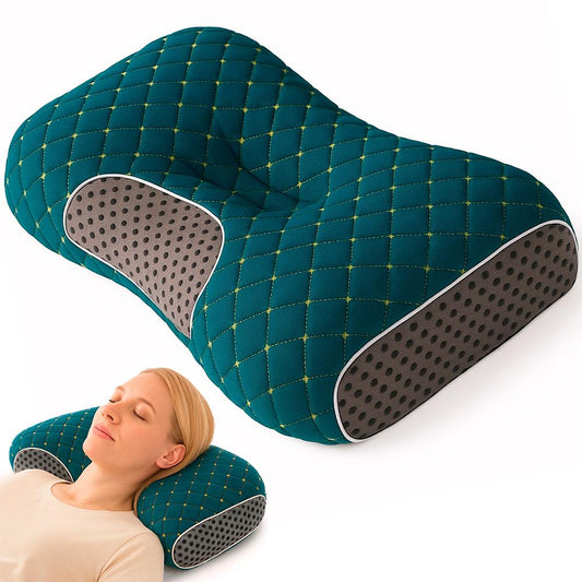 Ортопедична подушка для сну 74х48см, Бірюзова / Анатомічна подушка з ефектом пам'яті