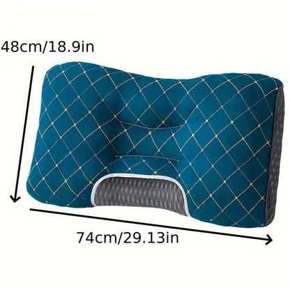 Ортопедична подушка для сну 74х48см, Бірюзова / Анатомічна подушка з ефектом пам'яті