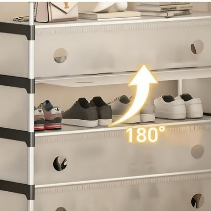 Вішалка підлогова з полицею для взуття, 180х62х28см, SKLM-27, Чорна / Стійка для одягу / Гардеробна вішалка