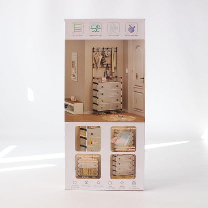 Вішалка підлогова з полицею для взуття, 180х62х28см, SKLM-27, Біла / Стійка для одягу / Гардеробна стійка