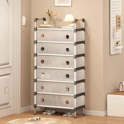 Полиця для взуття на 6 ярусів, 140х62х28см / Взуттєва полиця / Підлогова шафа для взуття