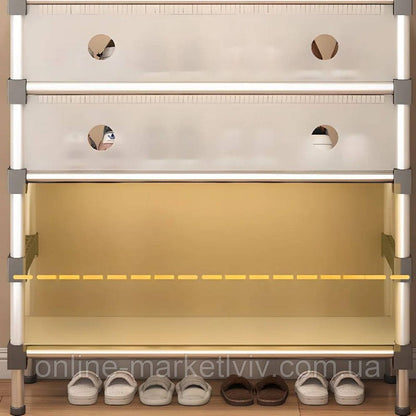 Полиця для взуття на 6 ярусів, 140х62х28см / Взуттєва полиця / Підлогова шафа для взуття