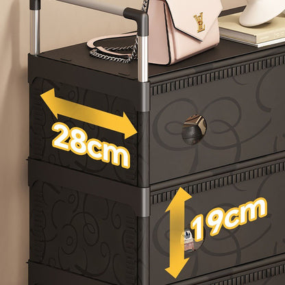 Полиця для взуття на 6 ярусів, 140х62х28см, Чорна / Багатоярусний стелаж для взуття / Взуттєва полиця