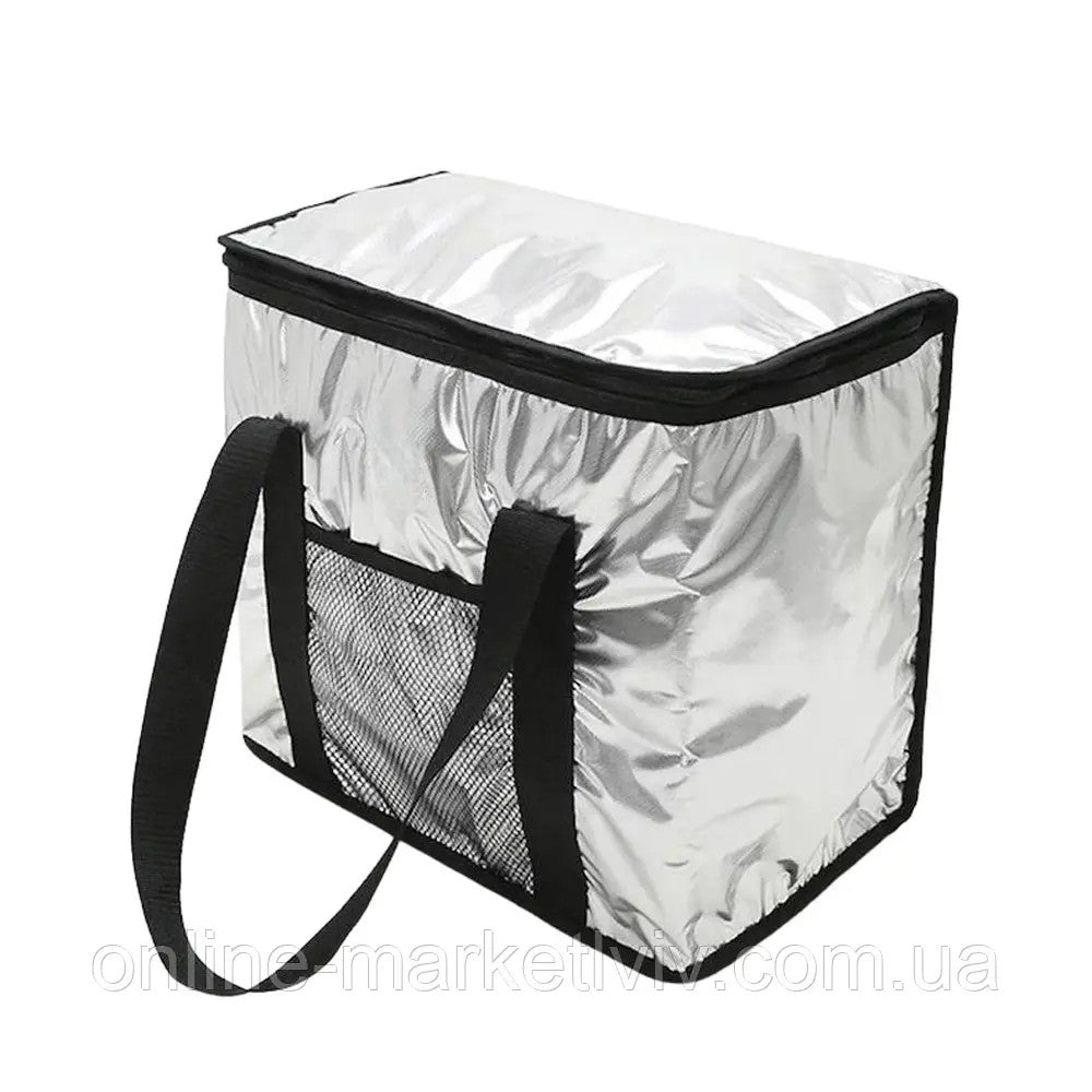 Термосумка складна для продуктів та напоїв, 15л / Сумка-холодильник / Терморюкзак з ручками для туризму