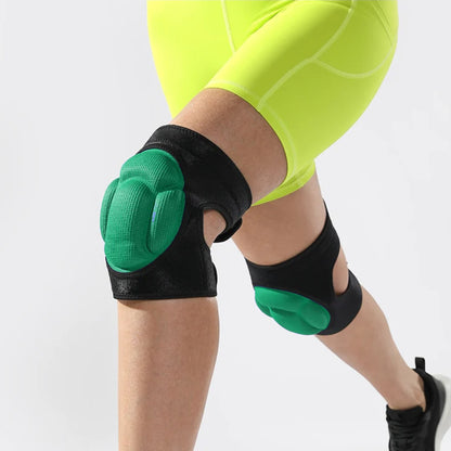 Наколінники для спорту на липучці 2шт, Зелені / Наколінники захисні для волейболу / Наколінники спортивні