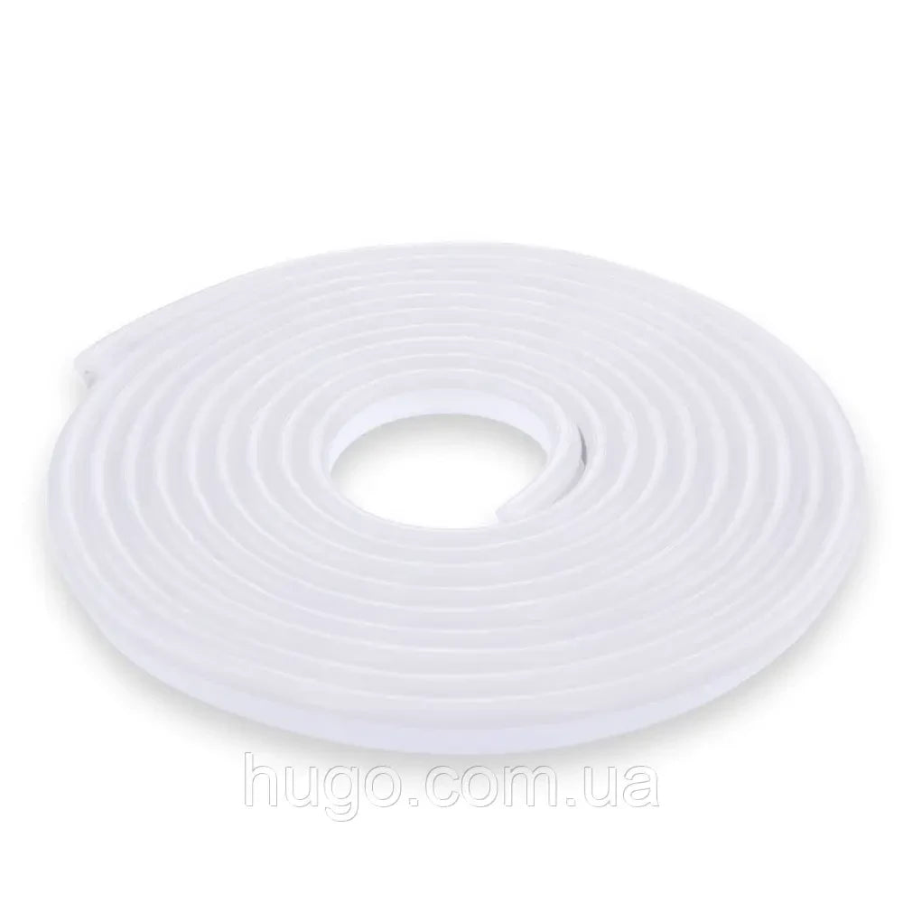 Гнучка неонова стрічка 5 м, LED NEON 12V-220V, Біла / Світлодіодна стрічка силіконова