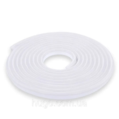 Гнучка неонова стрічка 5 м, LED NEON 12V-220V, Біла / Світлодіодна стрічка силіконова