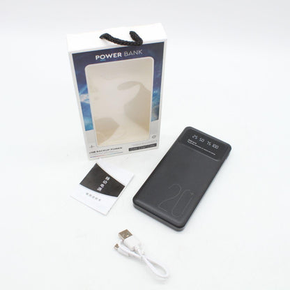 Павербанк 20000 мАг (2хUSB) зі швидкою зарядкою P-20, Чорний / Power Bank / Зовнішній акумулятор