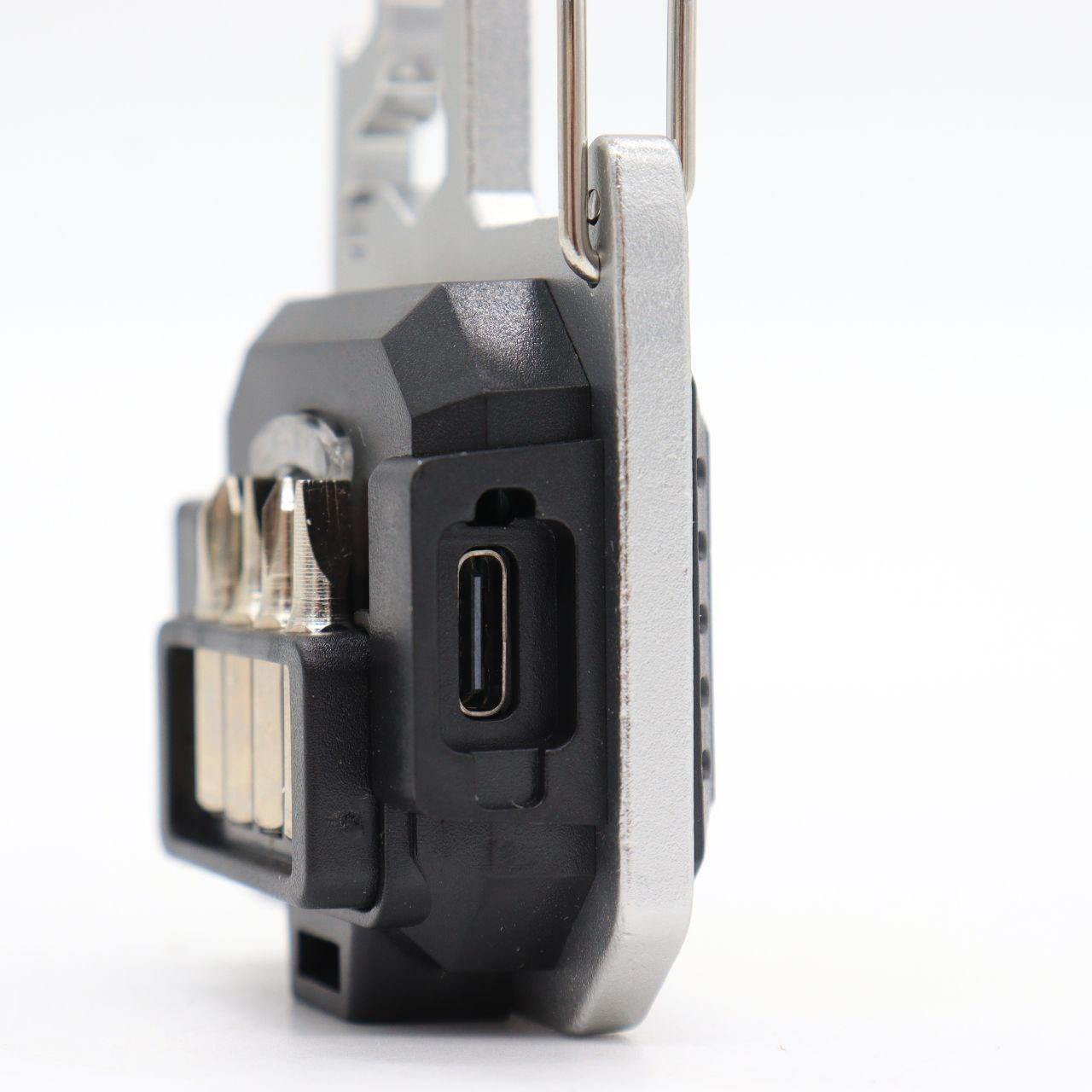 Ліхтарик брелок, з викруткою, на рюкзак, Type-C, W5138 / Міні-ліхтарик акумуляторний / Ліхтар з карабіном