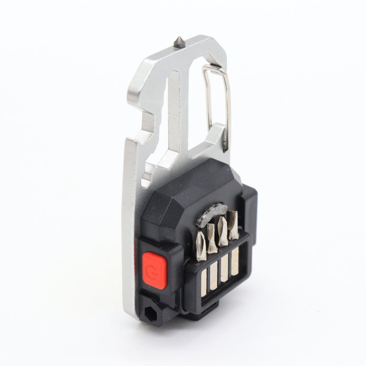 Ліхтарик брелок, з викруткою, на рюкзак, Type-C, W5138 / Міні-ліхтарик акумуляторний / Ліхтар з карабіном