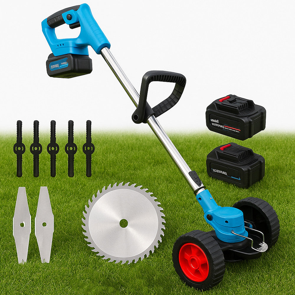 Акумуляторна газонокосарка на колесах + 2АКБ 48V / Садовий триммер / Акумуляторний триммер для трави