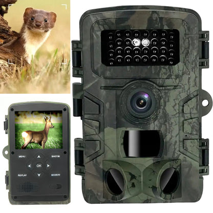 Фотопастка з датчиком руху та нічним баченням 32mpx / Мисливська камера для тварин / Камерапастка