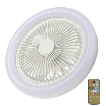 Лампа-вентилятор в патрон Е27 + пульт, CHP-006, Біла / LED люстра з вентилятором / Стельовий лед вентилятор