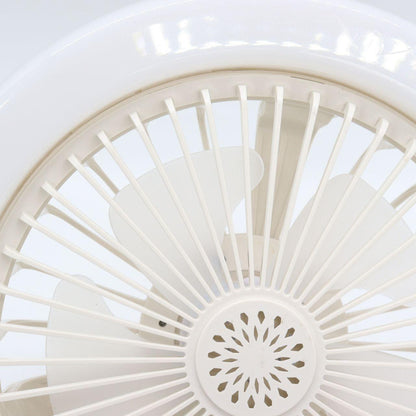 Лампа-вентилятор в патрон Е27 + пульт, CHP-006, Біла / LED люстра з вентилятором / Стельовий лед вентилятор