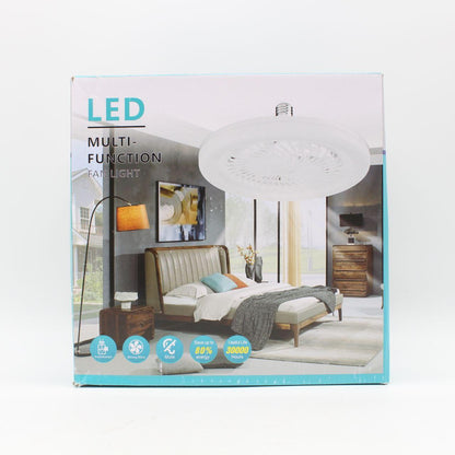 Лампа-вентилятор в патрон Е27 + пульт, CHP-006, Біла / LED люстра з вентилятором / Стельовий лед вентилятор