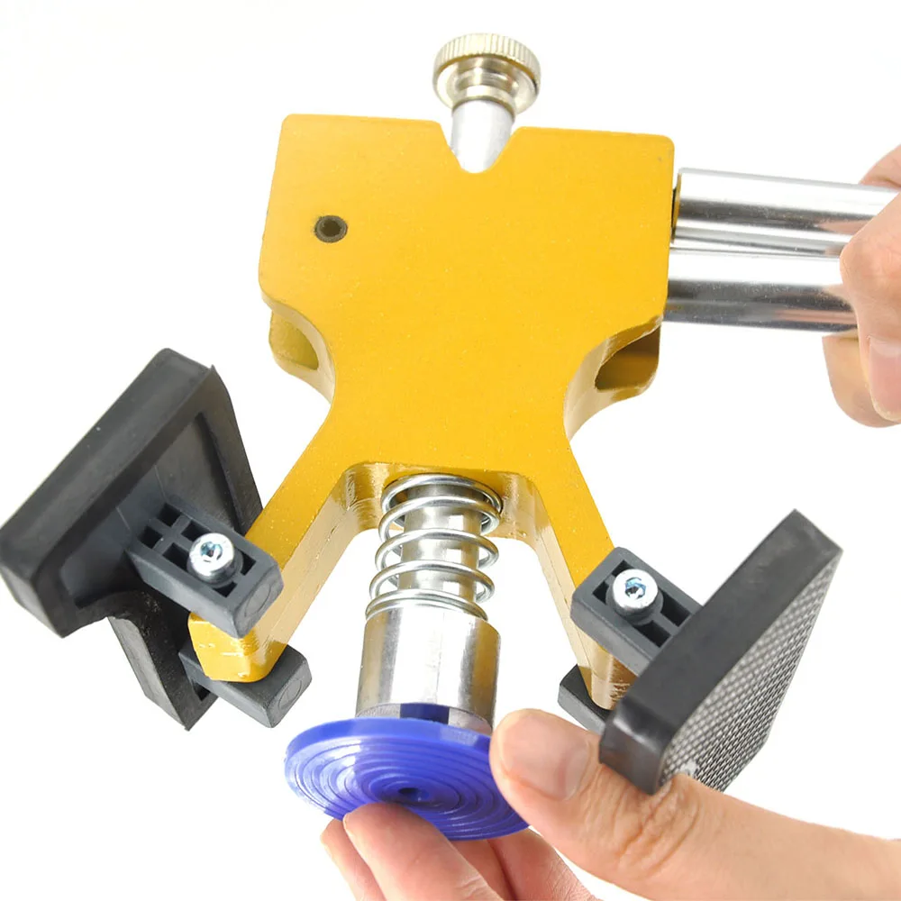 Набір для видалення вм'ятин без фарбування з комплектом грибків + клей / Професійний набір для рихтування авто