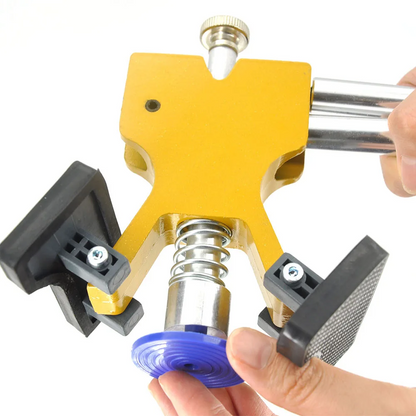 Набір для видалення вм'ятин без фарбування з комплектом грибків + клей / Професійний набір для рихтування авто