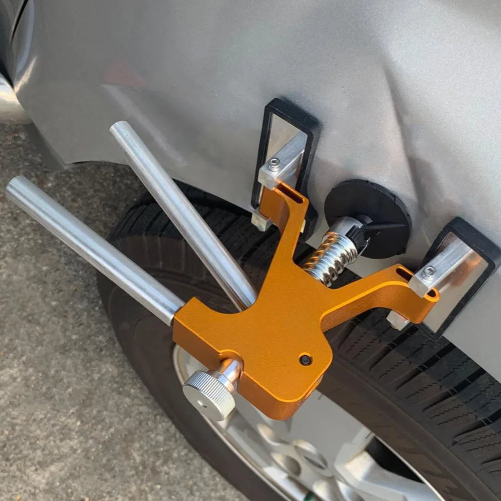 Набір для видалення вм'ятин без фарбування з комплектом грибків + клей / Професійний набір для рихтування авто