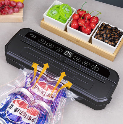 Вакуумний пакувальник продуктів, сенсорний, від мережі / Домашній вакууматор для продуктів / Вакууматор для м'яса
