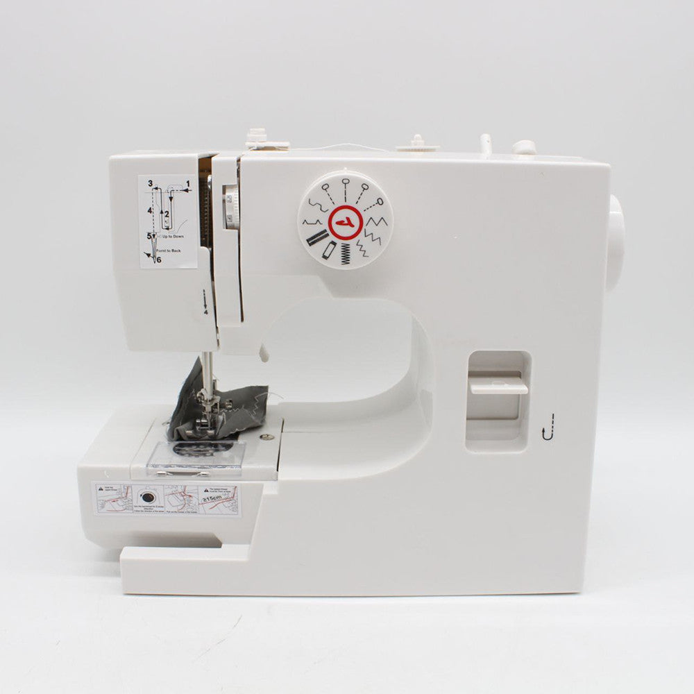 Домашня швейна машинка з педаллю від мережі YASM-825 / Міні-швейна машинка з оверлочним рядком