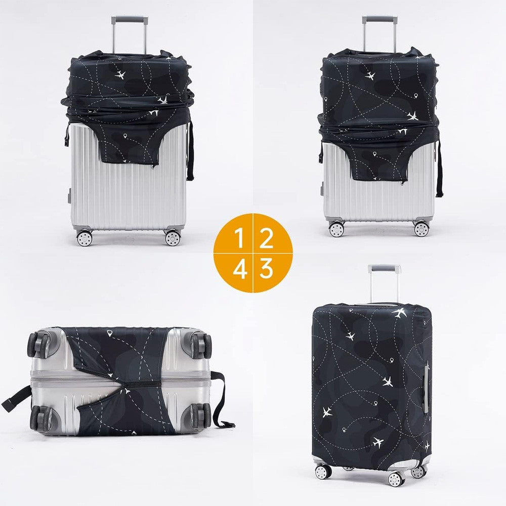 Чохол для валізи, розмір M (22-25") / Чохол для багажу / Чохол для валізи від подряпин і потертостей