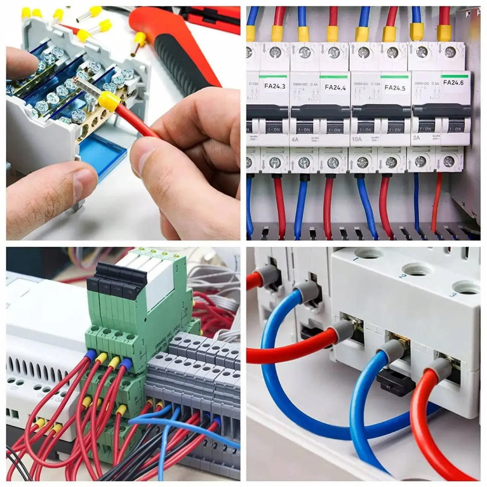 Кліщі обтискні (4 кулачки) + Набір наконечників 1200шт, HSC8-4A / Кримпер / Обтиск для клем