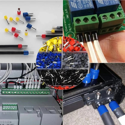 Кліщі обтискні (4 кулачки) + Набір наконечників 1200шт, HSC8-4A / Кримпер / Обтиск для клем