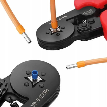 Кліщі обтискні (4 кулачки) + Набір наконечників 1200шт, HSC8-4A / Кримпер / Обтиск для клем