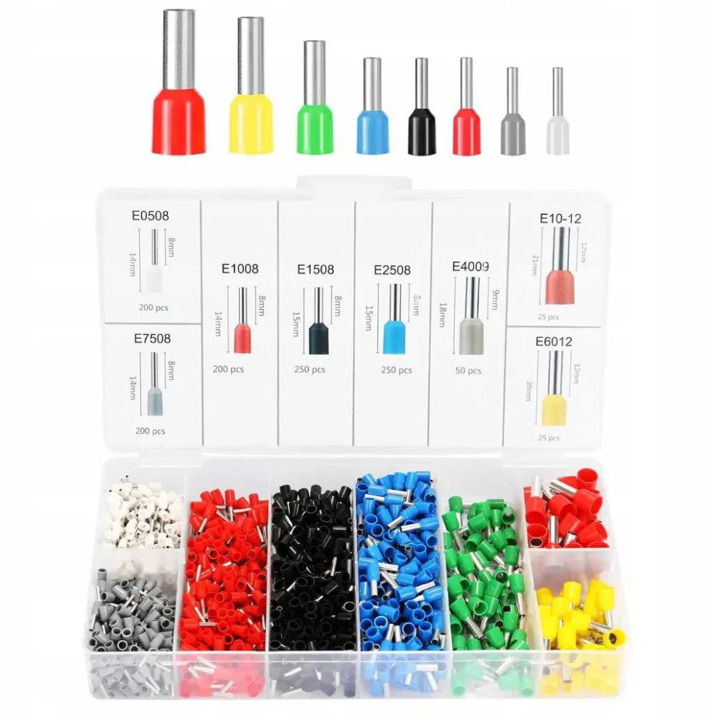 Кліщі обтискні (4 кулачки) + Набір наконечників 1200шт, HSC8-4A / Кримпер / Обтиск для клем