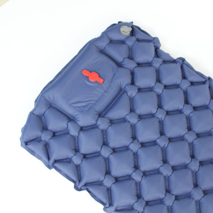 Надувний каремат з подушкою та вбудованим насосом, 225х70см, Синій / Туристичний каремат / Надувний килимок