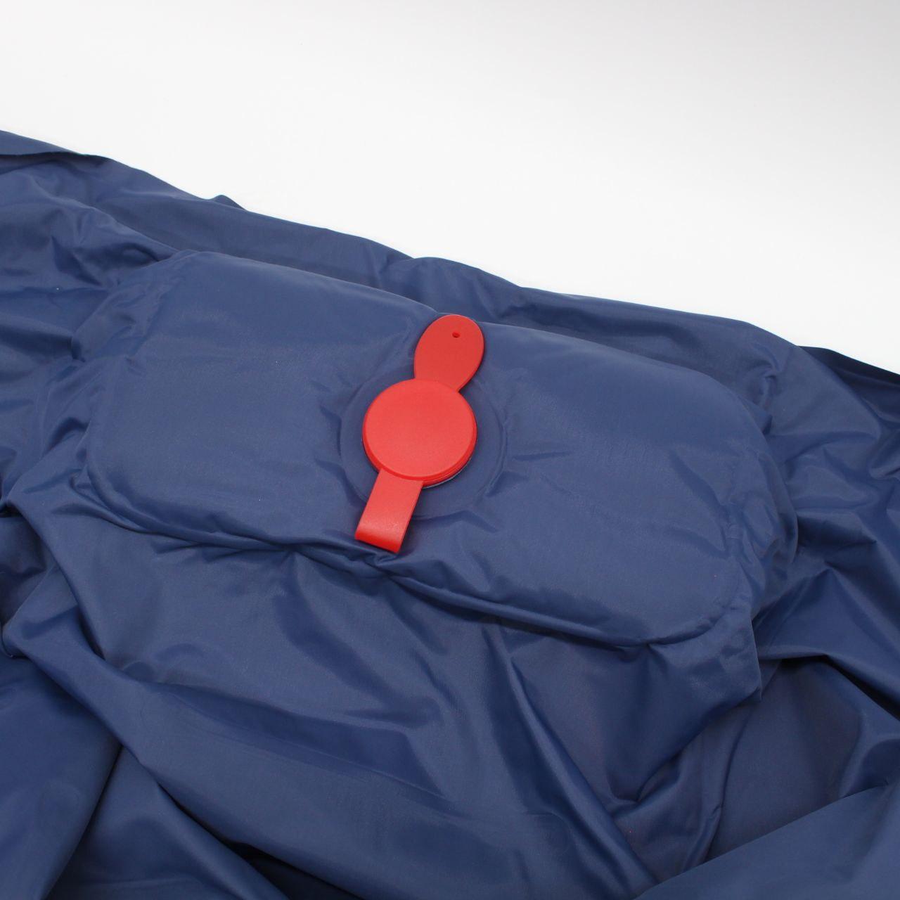 Туристичний каремат (190х70см) з подушкою та насосом, Темно-синій / Надувний матрац / Килимок для кемпінгу