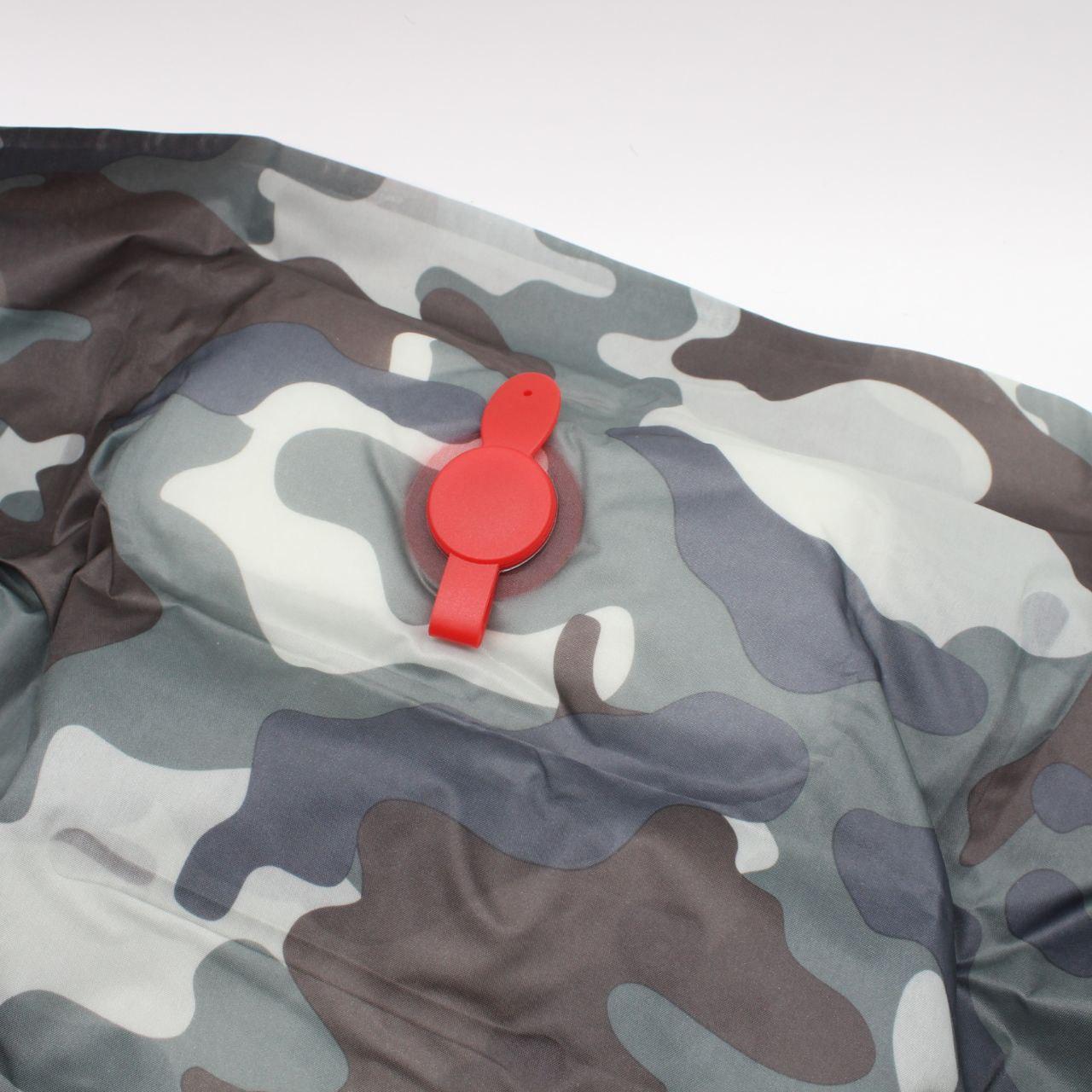 Надувний каремат з подушкою та вбудованим насосом, 225х70см, Камуфляж / Туристичний каремат / Надувний килимок