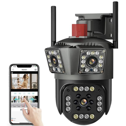 Вулична WIFI камера відеоспостереження 4Мп, з LED та ІЧ підсвічуванням, Wonsdar PW12-5K / Бездротова IP відеокамера