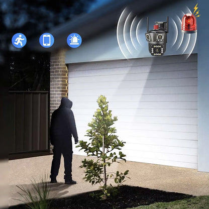 Вулична WIFI камера відеоспостереження 4Мп, з LED та ІЧ підсвічуванням, Wonsdar PW12-5K / Бездротова IP відеокамера