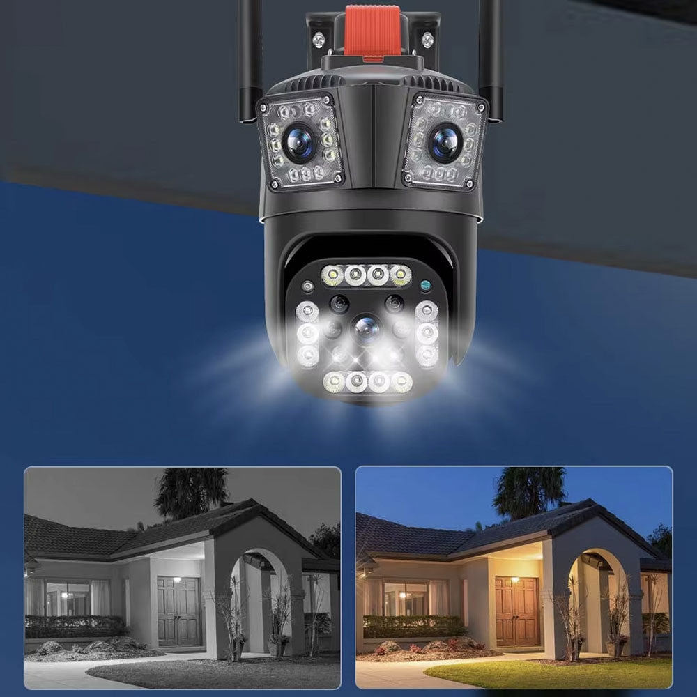 Вулична WIFI камера відеоспостереження 4Мп, з LED та ІЧ підсвічуванням, Wonsdar PW12-5K / Бездротова IP відеокамера