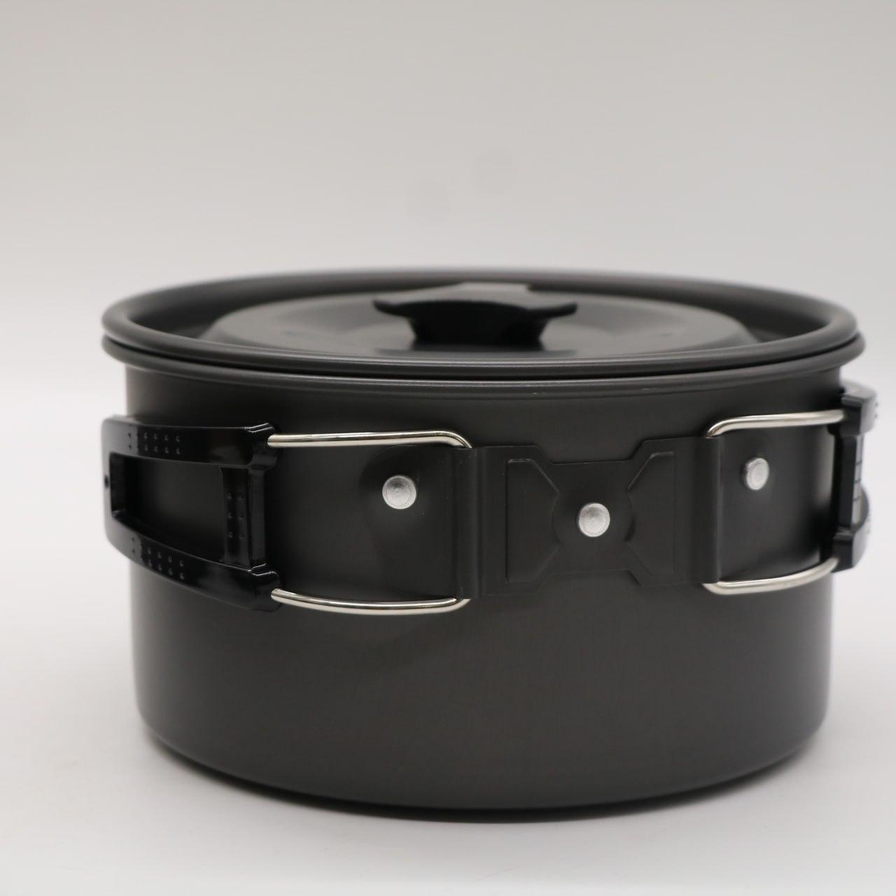 Набір туристичного посуду (каструля, сковорода, чайник) GL-C31 / Похідний набір посуду для кемпінгу