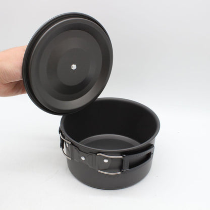 Набір туристичного посуду (каструля, сковорода, чайник) GL-C31 / Похідний набір посуду для кемпінгу