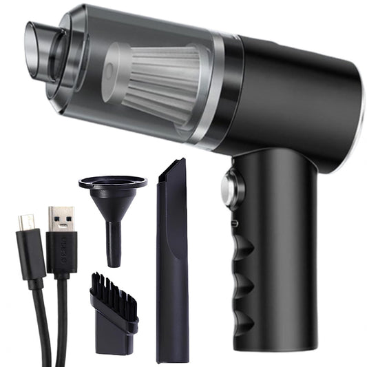 Автомобільний пилосос 120W + 3 насадки, від USB, AS-228 / Акумуляторний пилосос для машини / Бездротовий пилосос